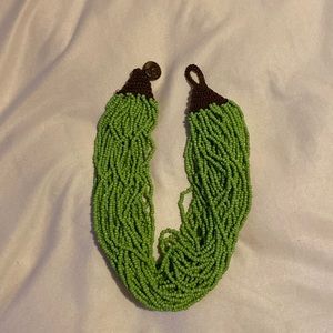 Green beaded necklace